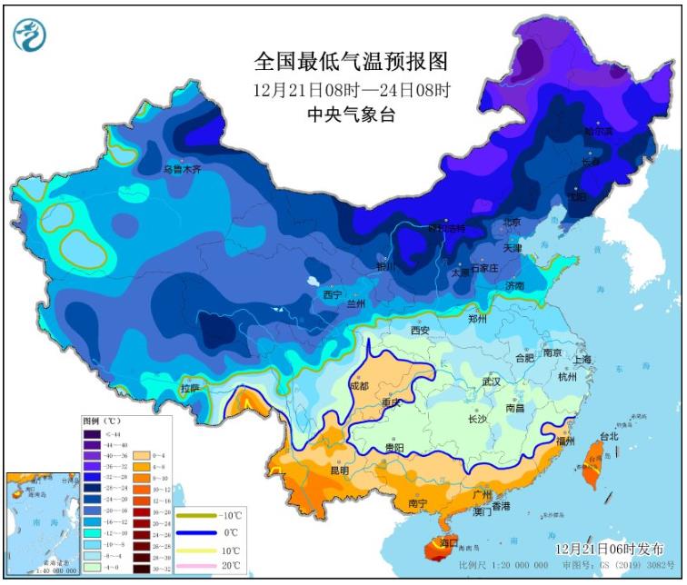 未来三天中东部大部地区气温将持续偏低 山东今日降雪还将持续