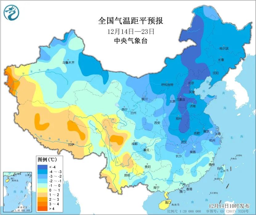 12月15日天气预报 寒潮预警再次升级最高降温超20度