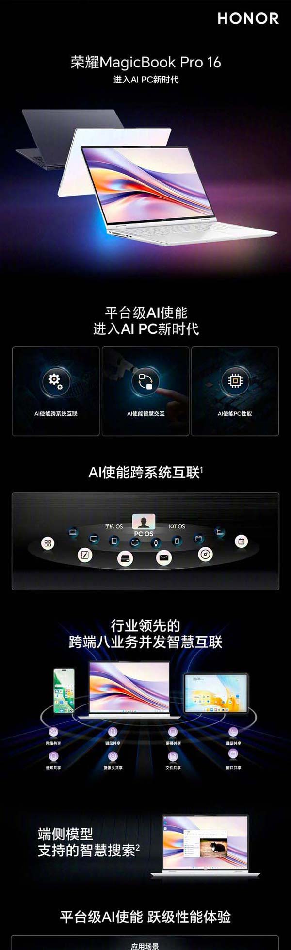 荣耀首发AI PC MagicBook Pro 16发布: 组网速度提升500%