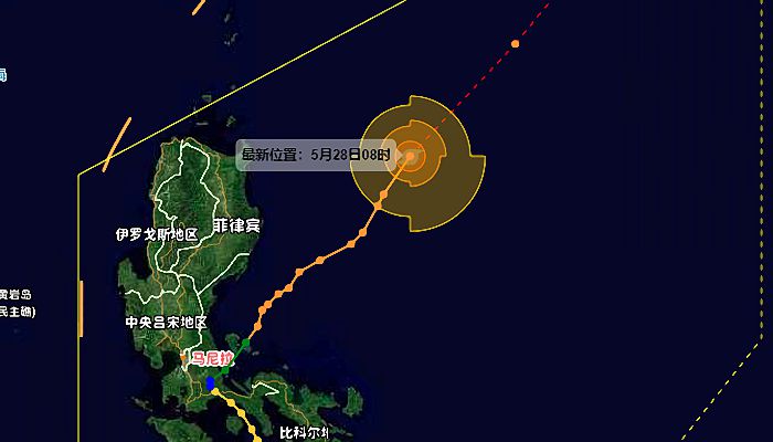 1号台风路径实时图今日最新 台风艾云尼路径实时发布系统最新路径