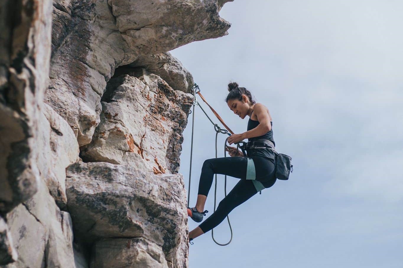 运动相机攀岩 Sports camera rock climbing