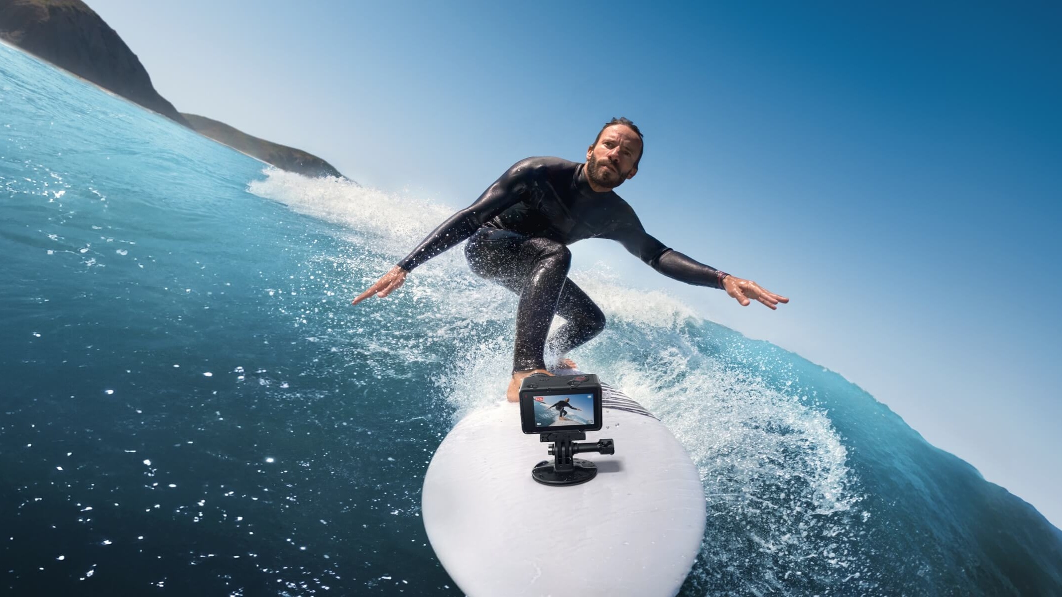 运动相机冲浪 Sports camera surfing