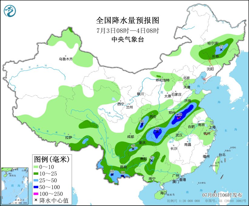 重庆湖北将有较强降雨 中央气象台继续发布暴雨蓝色预警