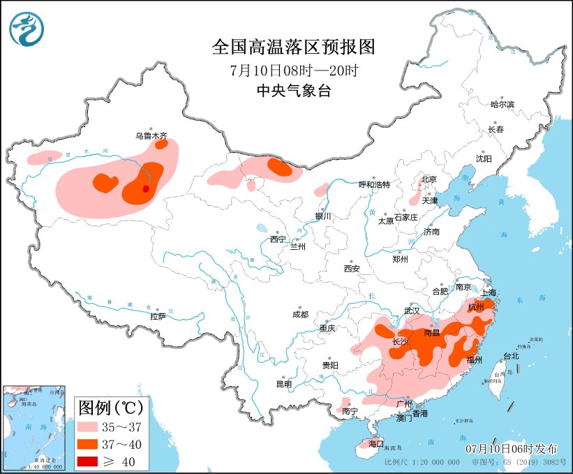 江淮江汉等地区有强降雨 江南华南等地有持续性高温天气