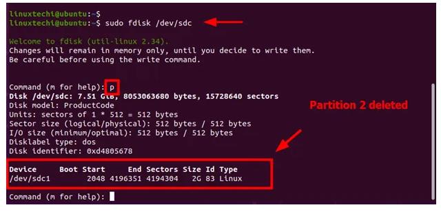 linux怎么删除分区? Linux系统删除分区的教程