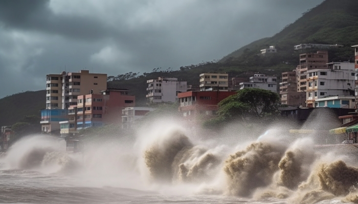 20号台风潭美携手南下冷空气 四省遭遇暴雨局地大暴雨