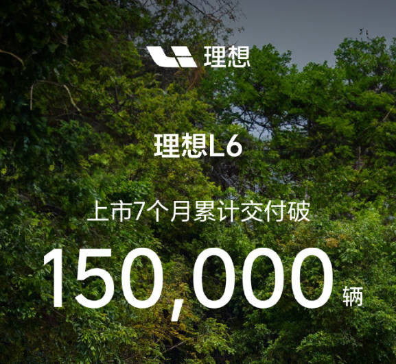 理想宣布L6交付15万辆 上市仅7个月 雷军也是车主