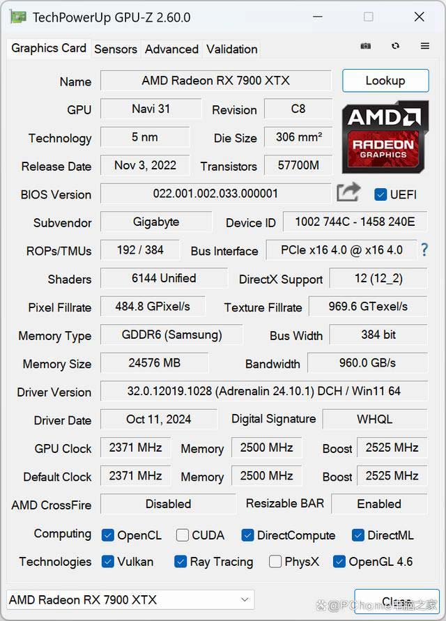 技嘉Radeon RX 7900XTX魔鹰+X870E超级雕+锐龙9 9900x组装机性能测评