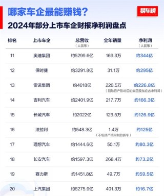 揭秘，哪家车企将在2024年凭借大众营收夺冠成为最赚钱的企业？