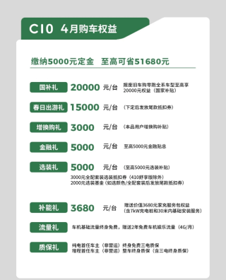 零跑C10，轴距卓越，双版本选择，惠后价格仅需9.38万起！
