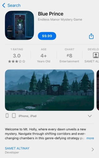 App Store盗版游戏重现，蓝途王子侵权争议引发关注