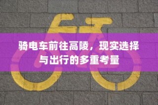 现实选择下的出行决策，骑电车前往高陵的多重考量