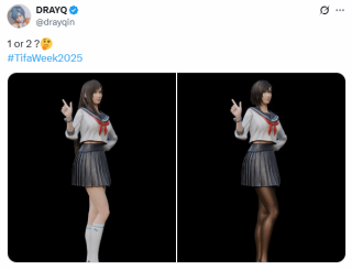 FF7RB蒂法美图再现，3D区大神的绝美佳作