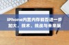iPhone内置内存能否进一步加大，技术、挑战与未来展望
