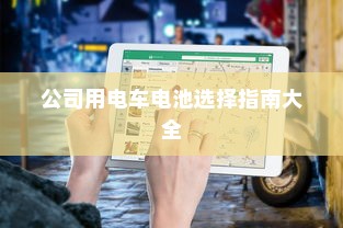 公司用电车电池选择指南大全
