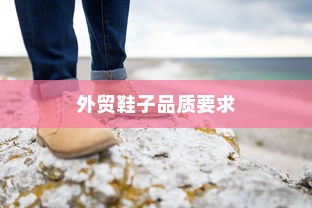 外贸鞋子品质要求深度探究与解析